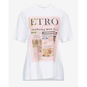 Etro archive print cotton tee White Size 10